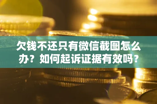 济南欠钱不还只有微信截图怎么办？如何起诉证据有效吗？